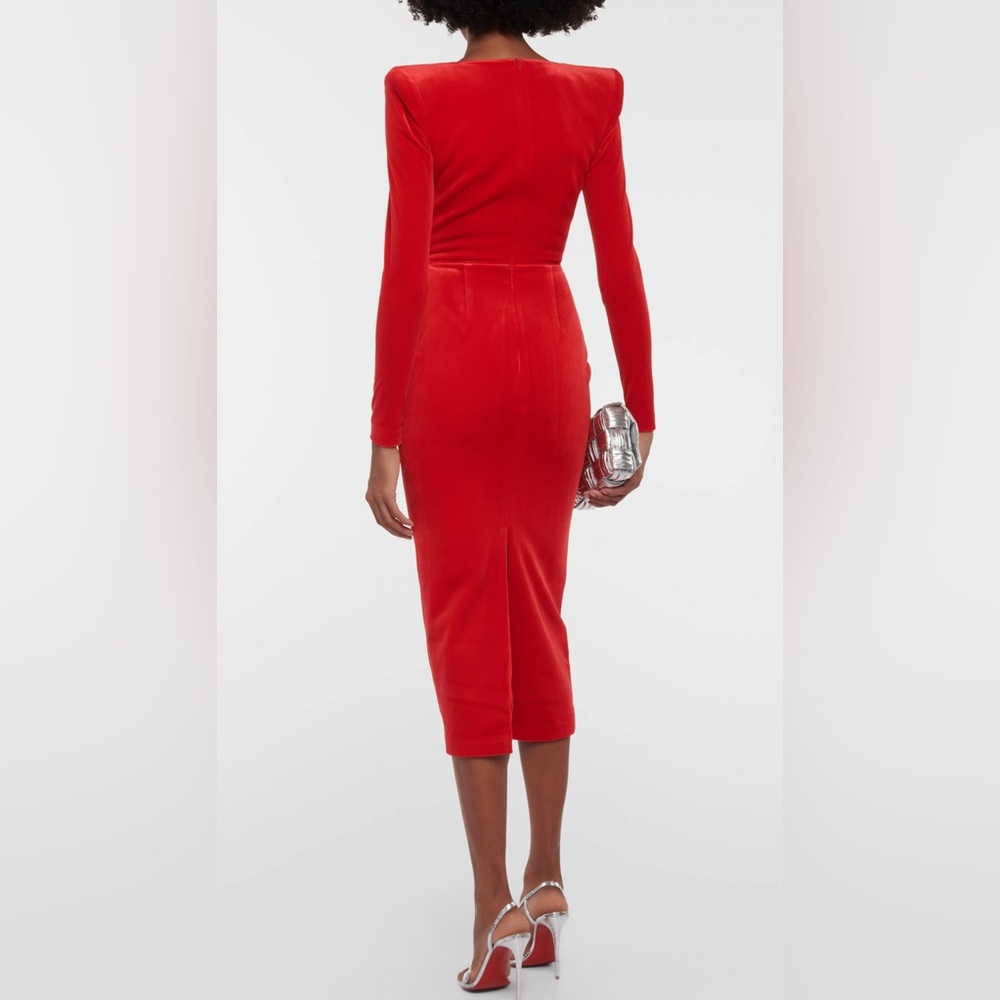 Velvet midi dress - Picture 3 of 11